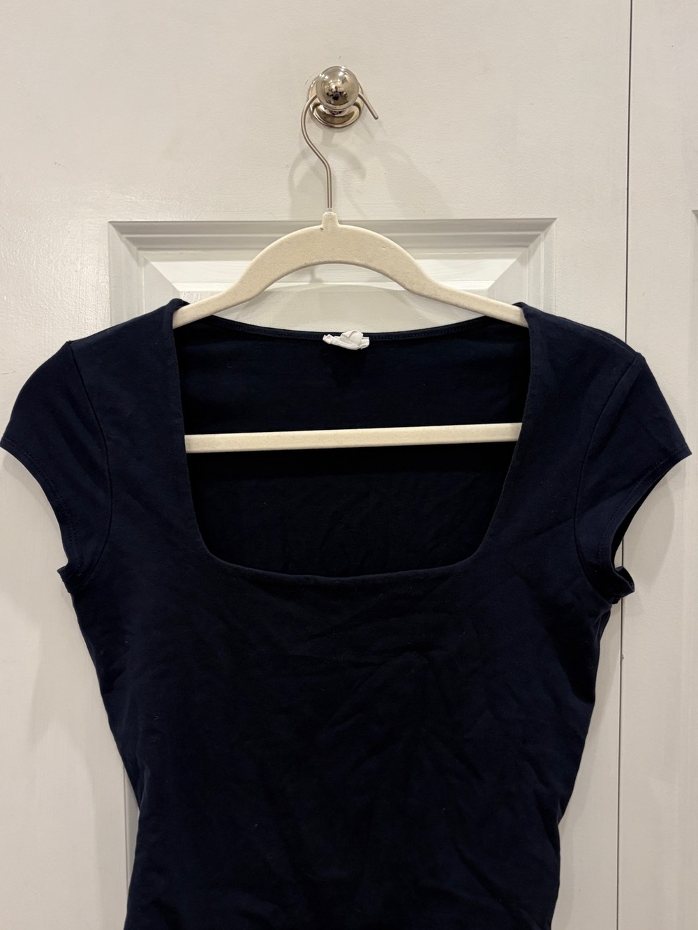 Garage Women's Portia Square Neckline T-Shirt Navy